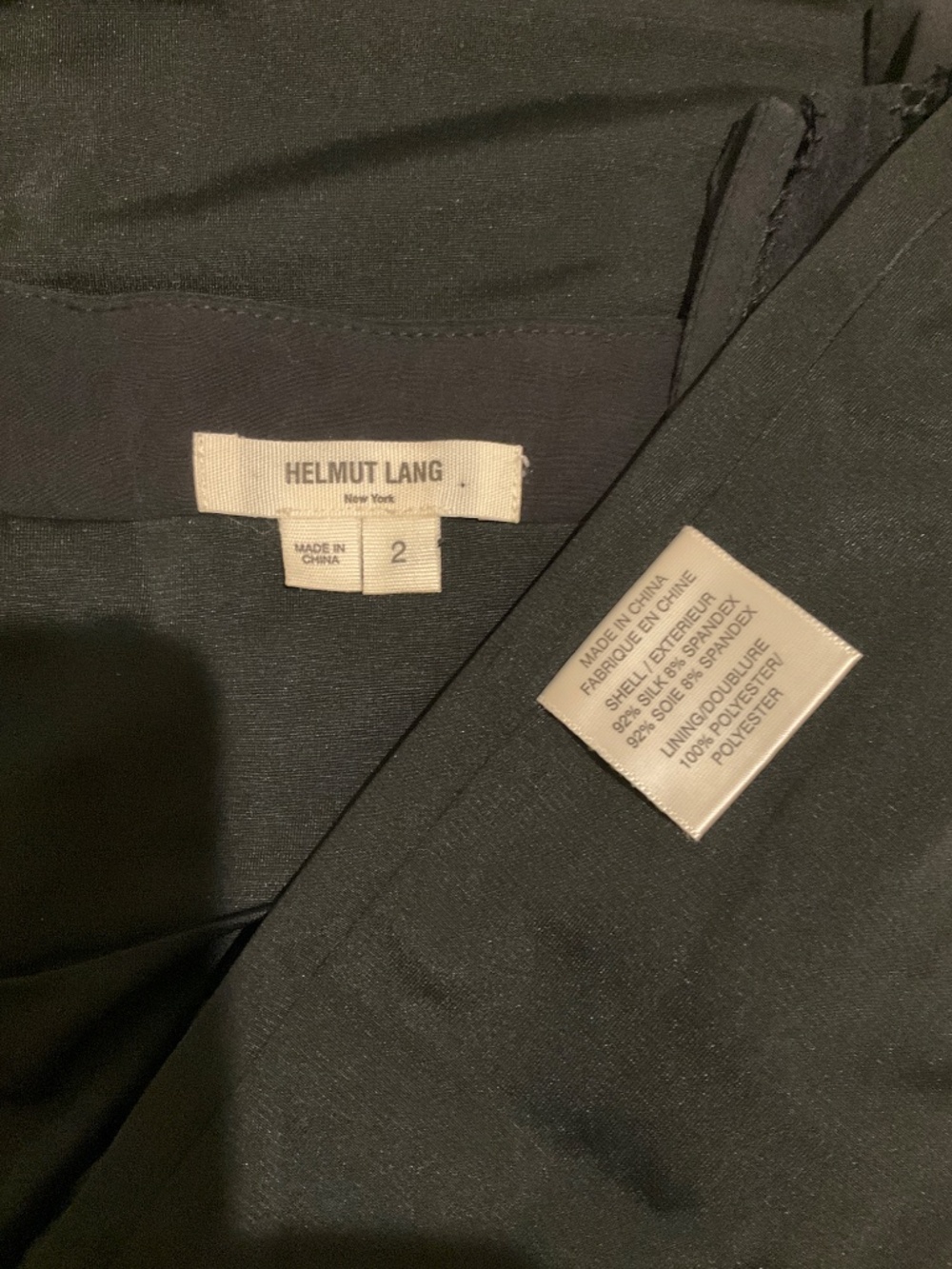 HELMUT LANG size 2 SILK mini dress black - Picture 4 of 16